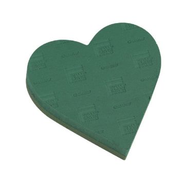 Esponja para arreglos florales en húmedo OASIS® en forma de corazón, decoración de boda, base de espuma dura Foam Frames, verde, 31 x 29 x 6 cm Esponja para arreglos florales en húmedo OASIS® en forma de corazón, decoración de boda, base de espuma dura Foam Frames, verde, 31 x 29 x 6 cm