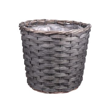 Cesta para flores AHMANIU, gris, 17 cm, Ø 20 cm