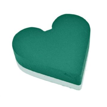 OASIS® Esponja para arreglos florales en húmedo, forma de corazón, decoración de boda, base de espuma rígida de poliestireno, verde, 32 x 30 x 6 cm OASIS® Esponja para arreglos florales en húmedo, forma de corazón, decoración de boda, base de espuma rígida de poliestireno, verde, 32 x 30 x 6 cm