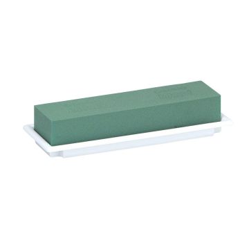 Esponja OASIS® para arreglos florales, rectangular, en bandeja de Papercompound, blanco y verde, 25 x 9 x 5 cm Esponja OASIS® para arreglos florales, rectangular, en bandeja de Papercompound, blanco y verde, 25 x 9 x 5 cm
