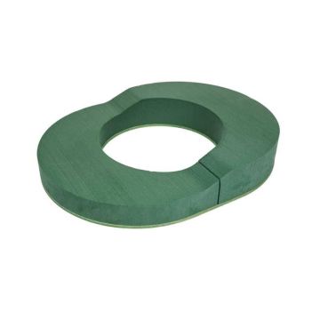 Esponja de montaje en húmedo OASIS® para anillo de urna, arreglos florales fúnebres, base de madera Bioline, verde, 45 x 35 cm Esponja de montaje en húmedo OASIS® para anillo de urna, arreglos florales fúnebres, base de madera Bioline, verde, 45 x 35 cm