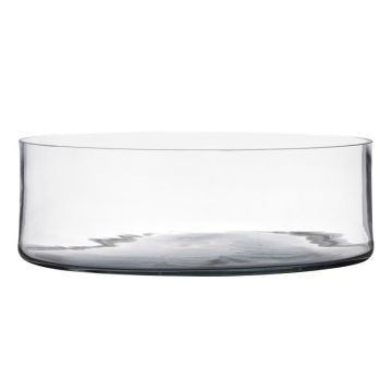 Cuenco para velas ALEXIA, cilíndrico/redondo, transparente, 11cm, Ø34cm