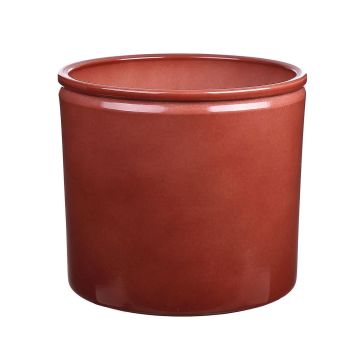 Maceta ALCHIBA de cerámica, rojo-marrón, 17,6cm, Ø19,4cm