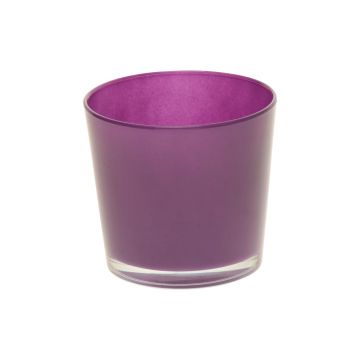 Maceta ALENA, cristal, morado oscuro, 9,5cm, Ø11,5cm
