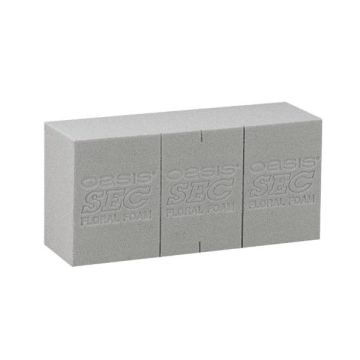 Bloque de espuma para flores artificiales OASIS®, con líneas de corte, gris, 23x11x7,5cm