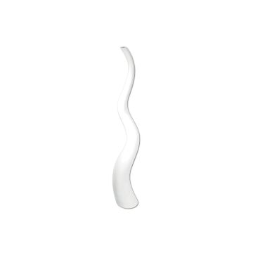 Jarrón de diseño WALENTINA con forma ondulada, blanco, 158 cm, Ø 20 cm