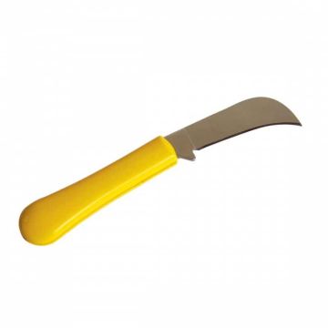 Cuchillo para flores plegable OASIS®, hoja curvada, amarillo