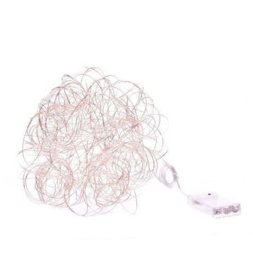 Guirnalda luminosa Curly FLORIANE, dorada, 25 LED, a pilas, Ø 20 cm Guirnalda luminosa Curly FLORIANE, dorada, 25 LED, a pilas, Ø 20 cm