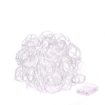 Guirnalda de luces Curly FLORIANE, plateada, 25 LED, pilas, Ø 20 cm Guirnalda de luces Curly FLORIANE, plateada, 25 LED, pilas, Ø 20 cm