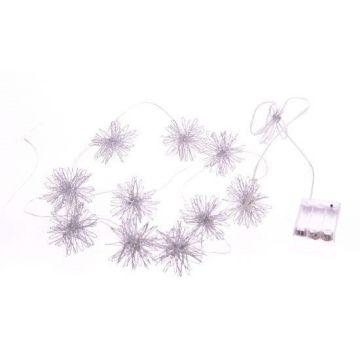 Guirnalda de luces con estrellas GIOVANNA, plateada, 20 LED, pilas, 145 cm, Ø 6 cm Guirnalda de luces con estrellas GIOVANNA, plateada, 20 LED, pilas, 145 cm, Ø 6 cm
