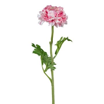 Flor decorativa ranúnculo GRINTEL, rosa, 45 cm, Ø 9 cm