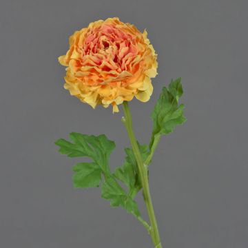 Flor decorativa ranúnculo GRINTEL, naranja-salmón, 45 cm, Ø 9 cm Flor decorativa ranúnculo GRINTEL, naranja-salmón, 45 cm, Ø 9 cm