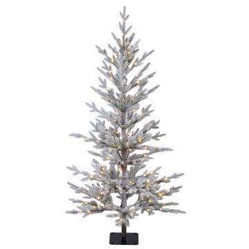 Árbol de Navidad artificial LILLESAND SPEED DELUXE, con nieve, LED, 120 cm, Ø 60 cm
