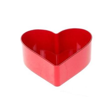 Cuenco decorativo con forma de corazón HAVIN de plástico, rojo, 15 x 15 x 7 cm