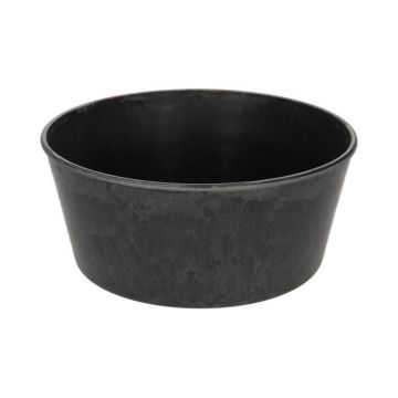 Cuenco decorativo redondo KIKINA de plástico, negro, 10 cm, Ø 24 cm