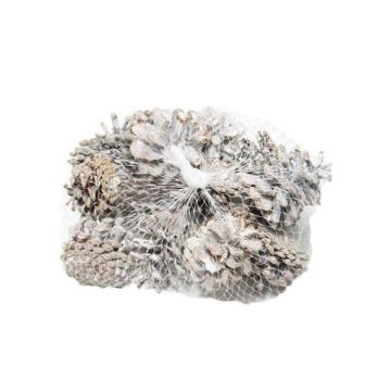 Decoración para esparcir: piñas UMBRIELLE, blanco encalado, 15 unidades Decoración para esparcir: piñas UMBRIELLE, blanco encalado, 15 unidades