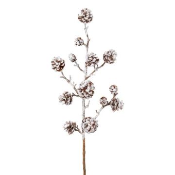 Rama decorativa de abeto JORFEN con piñas, con nieve, blanco-marrón, 60cm Rama decorativa de abeto JORFEN con piñas, con nieve, blanco-marrón, 60cm
