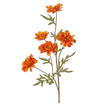 Rama artificial de crisantemo PRUDENCE, Colección Eco, anaranjado-amarillo, 75 cm, Ø 5-6,5 cm