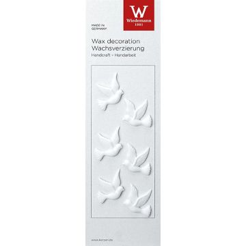Adorno de cera «Pareja de palomas» ARIANNA, 3 parejas, blanco, 2,5 x 2 cm Adorno de cera «Pareja de palomas» ARIANNA, 3 parejas, blanco, 2,5 x 2 cm