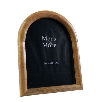 Marco de fotos de madera de mango HILDOR, forma de arco, marrón, 22,5 x 17,5 x 2 cm Marco de fotos de madera de mango HILDOR, forma de arco, marrón, 22,5 x 17,5 x 2 cm