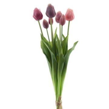 Ramo de tulipanes artificiales Mix LONA, rosa-malva, 45 cm, Ø 20 cm