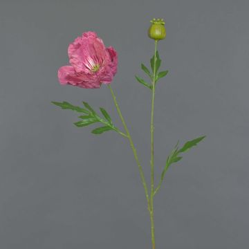 Amapola artificial EDESSA, rosa oscuro, 80 cm, Ø 11 cm Amapola artificial EDESSA, rosa oscuro, 80 cm, Ø 11 cm