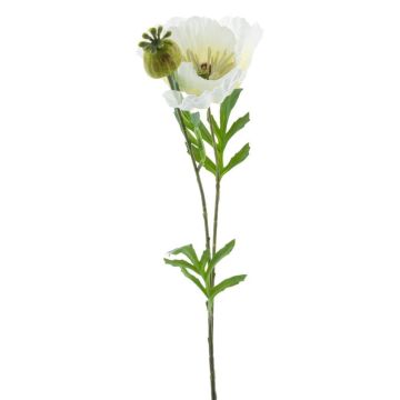 Amapola artificial EDESSA, blanca, 80 cm, Ø 11 cm Amapola artificial EDESSA, blanca, 80 cm, Ø 11 cm