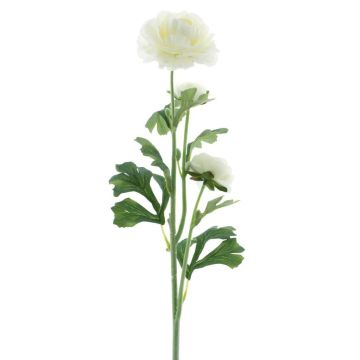 Flor artificial de ranúnculo PROTO, color crema, 65 cm