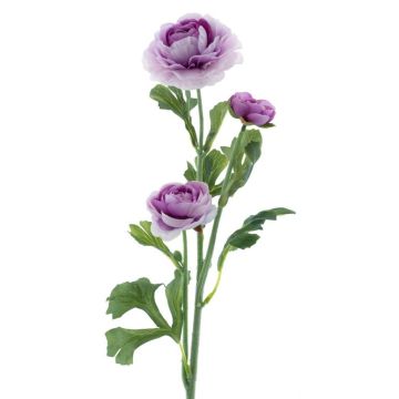 Flor artificial ranúnculo PROTO, lila y blanco, 65 cm