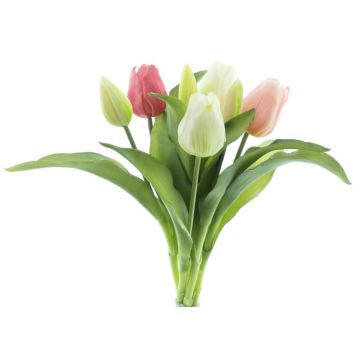 Ramo de tulipanes sintéticos Mix LONA, crema-rosa-fucsia, 30cm, Ø20cm Ramo de tulipanes sintéticos Mix LONA, crema-rosa-fucsia, 30cm, Ø20cm