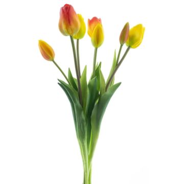 Ramo de tulipanes artificiales Mix LONA, amarillo-naranja, 45 cm, Ø 20 cm Ramo de tulipanes artificiales Mix LONA, amarillo-naranja, 45 cm, Ø 20 cm