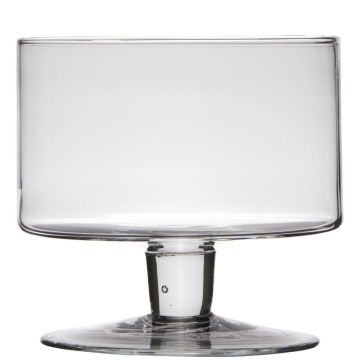 Cuenco de cristal CORIE EARTH sobre soporte, transparente, 18cm, Ø19cm Cuenco de cristal CORIE EARTH sobre soporte, transparente, 18cm, Ø19cm