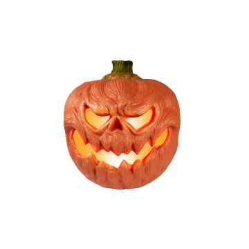 Calabaza de Halloween FLANKY, naranja, LED, 18x16x19,5cm