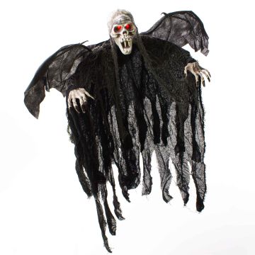 Figura decorativa de Halloween: esqueleto fantasma ALFIE con alas de murciélago, LED, 85 cm Figura decorativa de Halloween: esqueleto fantasma ALFIE con alas de murciélago, LED, 85 cm