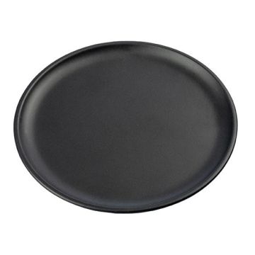 Portavelas redondo EMMELINE de metal, negro, Ø 10 cm