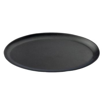 Portavelas ovalado EMMELINE de metal, negro, 9 x 7 cm