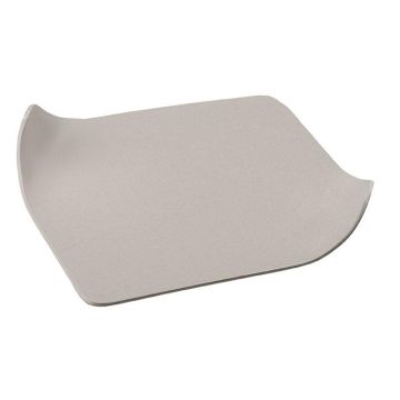 Portavelas rectangular EMMELINE de metal, color barro, 12 x 9 cm