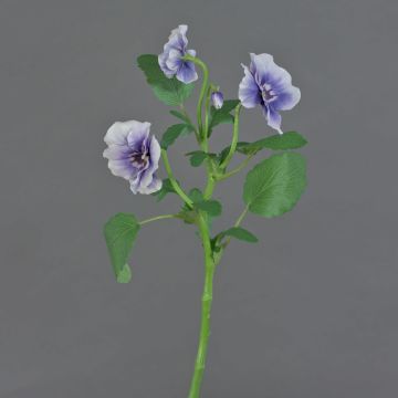 Rama artificial de pensamientos SIANIE, morado-azul-blanco, 35 cm, Ø 5-6,5 cm