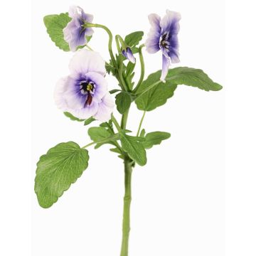 Rama artificial de pensamientos SIANIE, lila-azul-blanco, 35cm, Ø5-6,5cm
