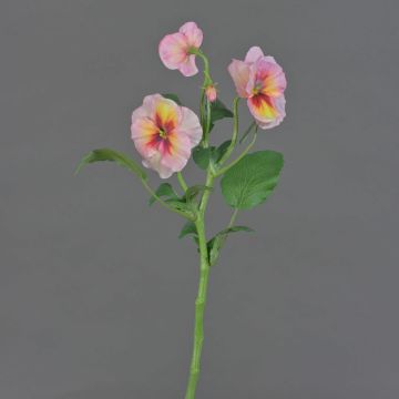 Rama artificial de pensamientos SIANIE, rosa, rosa intenso y amarillo, 35 cm, Ø 5-6,5 cm Rama artificial de pensamientos SIANIE, rosa, rosa intenso y amarillo, 35 cm, Ø 5-6,5 cm