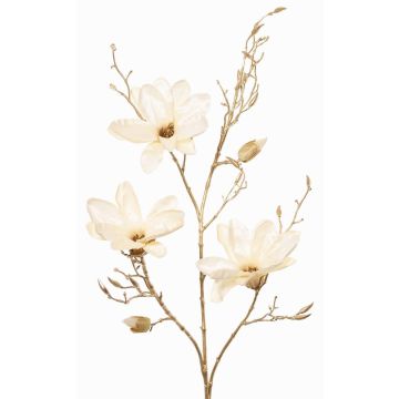 Rama de magnolia textil LEAFY, crema-dorado, 115cm Rama de magnolia textil LEAFY, crema-dorado, 115cm
