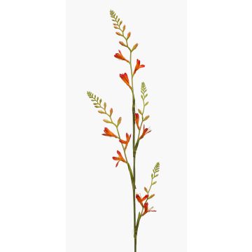 Flor artificial de montbretia KATHERYN, rojo anaranjado, 90 cm