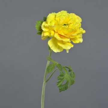 Ranúnculo artificial KRISTY, amarillo, 60 cm, Ø 10 cm