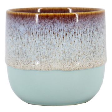 Macetero de cerámica ULMUS con degradado de color, azul claro, 8cm, Ø8cm Macetero de cerámica ULMUS con degradado de color, azul claro, 8cm, Ø8cm