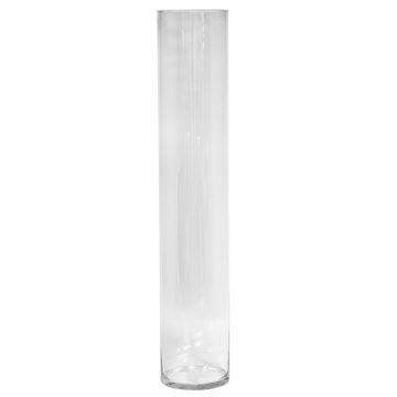Jarrón de pie cilíndrico de cristal SANSA OCEAN, transparente, 80 cm, Ø 14,9 cm Jarrón de pie cilíndrico de cristal SANSA OCEAN, transparente, 80 cm, Ø 14,9 cm