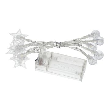 Guirnalda luminosa CASSATA con 10 bolas en forma de estrella LED, pilas, 90 cm Guirnalda luminosa CASSATA con 10 bolas en forma de estrella LED, pilas, 90 cm