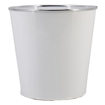 Macetero de zinc FYNAS, blanca, 30cm, Ø30cm