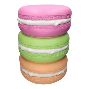 Mesita auxiliar MOLANI con forma de macaron, erika-verde manzana-melocotón, 46,5cm, Ø33,5cm