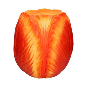 Mesa auxiliar decorativa MOLANI con forma de tulipán, naranja, 45cm, Ø46,5cm