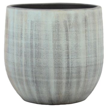 Olla de cerámica DELTA con estrías, azul claro-gris, 30 cm, Ø 32 cm Olla de cerámica DELTA con estrías, azul claro-gris, 30 cm, Ø 32 cm